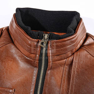 Concevez vos propres vestes en cuir tendance, veste en cuir pour homme de haute qualité au meilleur prix, veste en cuir à manches longues - Product Image 2