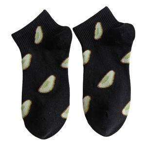 Chaussettes courtes décontractées en coton pour femmes, design bateau, broderie de fruits coréens, respirantes, mignonnes, chaussettes de cheville pour femmes pour un usage quotidien, logo corporel - Product Image 1