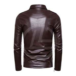 Veste en cuir faite à la main pour hommes avec coutures de qualité supérieure Veste en cuir souple avec coupe épurée Veste de moto classique pour hommes - Product Image 2
