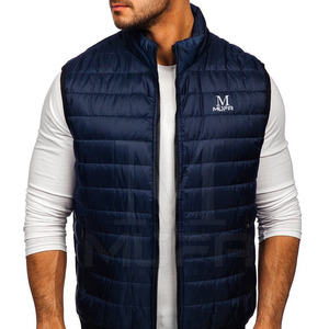Nouvel Arrivage Gilet matelassé pour homme de haute qualité avec fermeture éclair pour l'hiver, logo personnalisé, tissu polyester/coton, faible MOQ, en promotion - Product Image 2