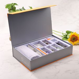 Boîte de papier en carton Rectangle de luxe pour petits cadeaux cosmétiques conception pliante gaufrage de stratification mate pour l'expédition de crème pour le visage - Product Image 4