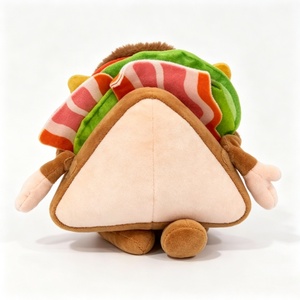 Peluche personnalisée en forme de sandwich, peluche en forme de sandwich triangulaire, poupée en peluche sur le thème de la nourriture - Product Image 4