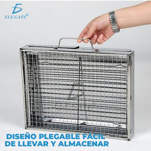 Mini Griglia Portatile a Carbone in Acciaio Inox, Leggera e Pieghevole, Fornello da Campeggio per Cucinare all'Aperto - Product Image 4