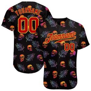 High Quality Baseball Jersey Uniform Blank Custom Skull Fashion Wholesale <b>T</b> <b>Shirts</b> Spandex/<b>Polyester</b> Quick Dry Breathable Sports - Product Image 2