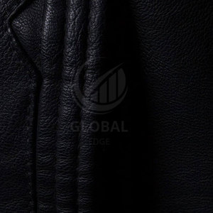 Veste en cuir chaude d'hiver décontractée pour hommes avec col montant, respirante, écologique, personnalisable avec logo sur le devant - Product Image 3