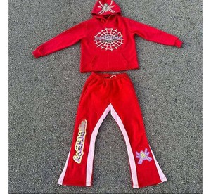 Conjunto Deportivo Unisex, Chándal de Peso Medio con Cuello Redondo y Cordón Ajustable, Pantalones Deportivos para Entrenamiento al Aire Libre, Informal, 100% Algodón, Transpirable, Corte Moderno - Product Image 6