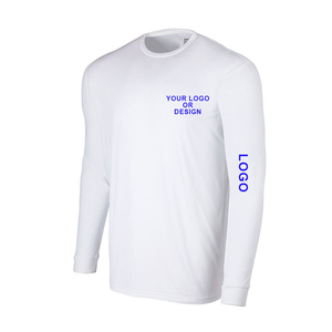 Camiseta Deportiva de Manga Larga con Logotipo Personalizado, Azul, de Secado Rápido, de Poliéster, para Hombre y Mujer - Product Image 4