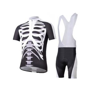 Conjunto de Jersey y Culotte de Ciclismo Profesional para Hombre, Transpirable, de Malla, Manga Corta, con Cierre Completo, Uniforme de Ciclismo, Culotte Acolchado - Product Image 4
