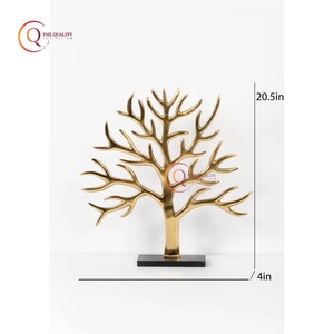 ประติมากรรมโลหะขัดเงาทันสมัยศิลปะนามธรรมโลหะสำหรับห้องนั่งเล่นร่วมสมัยและการตกแต่งภายในงานฝีมือโลหะรูปทรงต้นไม้สีทอง - Product Image 4