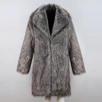 Manteau d'hiver long et élégant en fourrure de mouton pour homme grande taille, avec méthode de tricotage anti-rétrécissement, 70% duvet