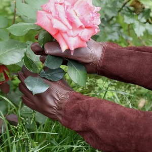 Guantes de Trabajo de Cuero de Seguridad Industrial al por Mayor del Fabricante, Correa de Muñeca Ajustable para Protección Laboral en Construcción al Aire Libre - Product Image 6