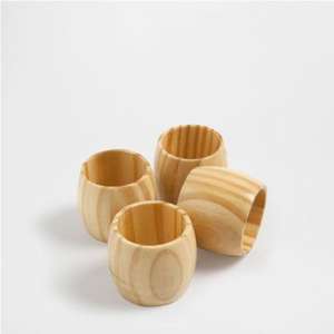 Ensemble de ronds de serviette en bois faits à la main charme rustique design sculpté choix écologique pour les fêtes, les mariages de restauration - Product Image 4