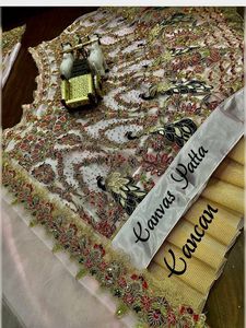 Élégant Lehenga Choli à la mode indien pakistanais codage paillettes coupe travail et Machine fixe perle travail avec Cancan et toile Patta - Product Image 5