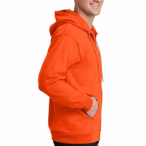 Basics nouveauté personnalisé de haute qualité en coton sweats à capuche hommes sport lâche couleur unie fermeture éclair sweats à capuche - Product Image 3