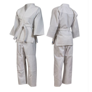 Venta caliente blanco liso BJJ Gi personalizado artes marciales uniforme perla Tejido ligero algodón Kimono para adultos a precios razonables - Product Image 2