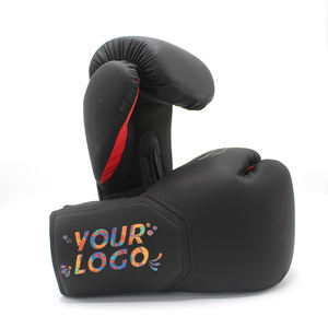 Artes marciales Cómodo Cuero profesional Diseño de logotipo personalizado Boxeo personalizado Guantes de entrenamiento de boxeo para hombres - Product Image 4