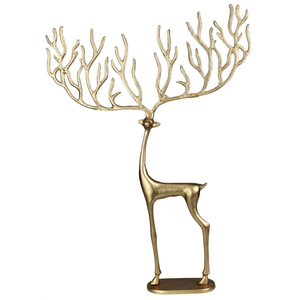 Diseño moderno hecho a mano para decoración de mesa, escultura de Reno Dorado de la mejor calidad, artículo decorativo de Navidad - Product Image 3