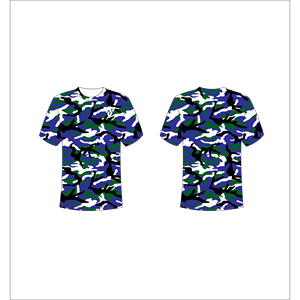 T-shirt personnalisé pour homme en gros, motif camouflage bleu, tee-shirt graphique de haute qualité, sublimation Trackstar, marque privée OEM TSI-G05-P0572 - Product Image 1