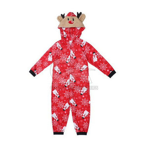 Holiday <b>Christmas</b> Hooded Romper <b>Pajama</b> Sets in Affordable Bulk Orders <b>Christmas</b> Hooded Romper <b>Pajama</b> Set - Product Image 2
