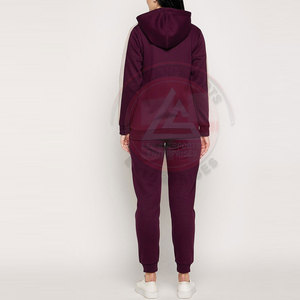 Latest Design Winter Solid Casual Women's Tracksuit 100% Cotton Fleece Breathable Eco-Friendly 2-Piece Long <b>Set</b> - Product Image 3