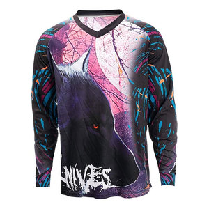 Maillot de motocross tout temps conçu pour l'enduro sur terre, imprimé résistant à la décoloration, style graphique audacieux - Product Image 4