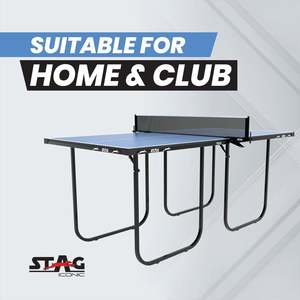 Table de tennis de table professionnelle pleine grandeur Stag Iconic Mini Series, durable, pliable, en MDF - Product Image 4