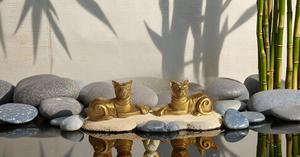 Estatua de animales de latón, animales decorativos para el hogar y la Oficina, fengshui chino, coleccionables figuritas hechas a mano, Gato dorado - Product Image 4