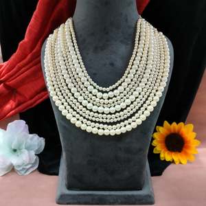 ชุดสร้อยคอมุกหลายชั้นที่สง่างามสำหรับผู้หญิง เหมาะสำหรับทุกโอกาส เครื่องประดับแฟชั่นเรียบง่าย - Product Image 1