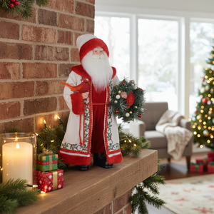 <span class=keywords><strong>Babbo</strong></span> Natale Personalizado de Fábrica, 90 cm, Mascotas de Alta Gama, Decoración Navideña de Terciopelo Borgoña - Product Image 2