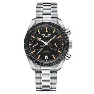 OMG Moon Wasserdichte Armbanduhren Tachymeter Chronograph mechanische Uhr für Männer Frauen Planet Moon Mercury Watch