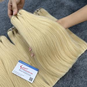 Machine Remy vierge de luxe Double trame Super Double dessiné Extensions humaines vietnamiennes 100% usine de couleur blonde droite naturelle - Product Image 2