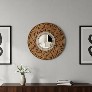 Private Branding Decorative Look <b>Wooden</b> Wall <b>Mirror</b> <b>Frame</b> For High End Interior Styling Providing Stylish Wall Accent - Product Image 1