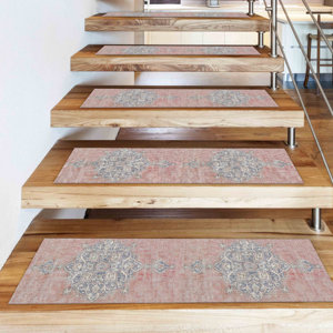Navy Blue Kilim Design Printed Rug, Modern Stair Mat,Goblen - Product Image 5