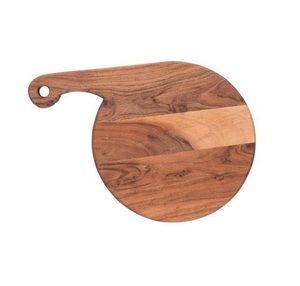 Grande planche à découper en mangue et bambou d'acacia ronde antique pour la cuisine et la coupe de fromage exportateur en gros - Product Image 1