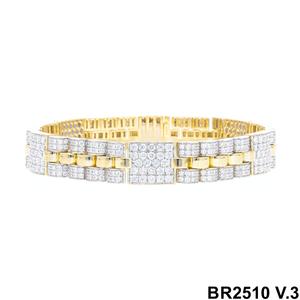 Premium Men's 7.28CTW Diamond Tennis Bracelet en oro de 14K un símbolo de gusto refinado - Product Image 2
