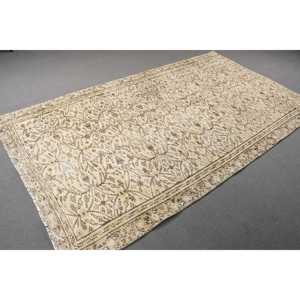 พรมวินเทจตุรกี ขนาด 5.1x8.9 ฟุต, พรมโมร็อกโกสีเบจ - Product Image 3