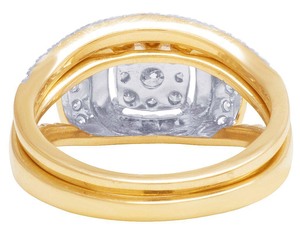 Moissanite Cluster Diamond Square Shape Wedding <b>Set</b> <b>Ring</b> With S925 <b>Sterling</b> <b>Silver</b> Stylish Anniversary Jewelry for Women - Product Image 4