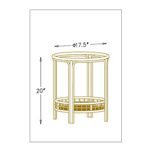 Mesa Auxiliar Superior de cristal para muebles de sala de estar - Product Image 4