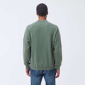 Alta calidad Otoño Invierno 100% algodón hombres polar grueso con capucha pulóver Color sólido sudadera bordado liso teñido - Product Image 6