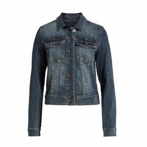 Chaqueta vaquera personalizada OEM para mujer, ropa de calle rellena de algodón transpirable, Chaquetas vaqueras, producto de temporada de otoño, hecho en Pakistán - Product Image 1