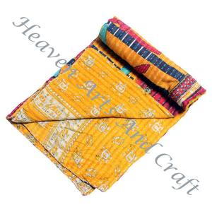 Colcha Kantha Gudari, Colcha Kantha Gudari, Venta al por Mayor, Proveedor de Oro GD2014, Colcha Kantha Hecha a Mano, Algodón Estampado Indio - Product Image 1