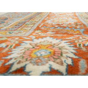 Alfombra de Lana Anudada a Mano Aalam, Diseño de Medallón Rojo Naranja, Kilim para el Hogar-Pae-5400, Rectangular 9x12, Abstracta, Hecha a Mano, para Entrada de Adolescentes - Product Image 3