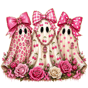 Transferencias Termoadhesivas de Plastisol con Estampado DTF de Fantasma Rosa para Concientización sobre el Cáncer de Mama, Venta Caliente, Entrega Rápida - Product Image 4