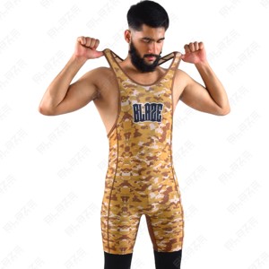2025 New Custom Men's Wrestling Singlets Knitted Plus Size Breathable Quick Dry Spandex Washed High Street Hungary International - Product Image 4