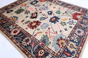 Tapis moderne afghan Oushak 8x10 pieds Tapis de haute qualité noué à la main en soie Belle Oriental Antique Traditionnel Prière colorée - Product Image 6