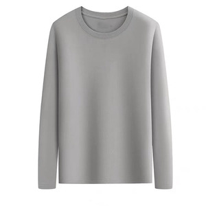 OEM Logo personnalisé Broderie Conception imprimée T-shirt à manches longues pour hommes Printemps et automne T-shirt à fond ample pour hommes - Product Image 6