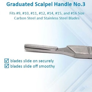 Manche de scalpel chirurgical médical robuste en acier inoxydable réutilisable pour chirurgie orthopédique vétérinaire et chirurgie générale - Product Image 5