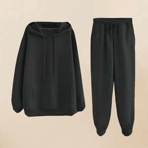 ชุดวอร์มเนื้อผ้าฝ้ายออร์แกนิกมีฮู้ด2ชิ้นชุดวอร์มมีสไตล์100% ระบายอากาศได้ดี - Product Image 4