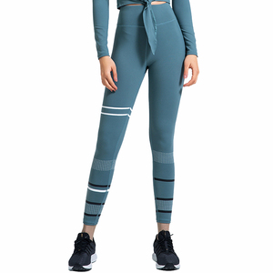 OEM High Quality Women's Fitness Yoga <b>Legging</b> <b>Seamless</b> Nylon Sports Wear with Logo on Waist for Gym Use - Product Image 4