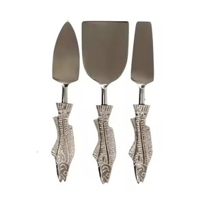 Ensemble de couteaux à fromage en acier inoxydable avec lame argentée, manche en acier inoxydable, lavable au lave-vaisselle, écologique pour la cuisine et les restaurants - Product Image 5